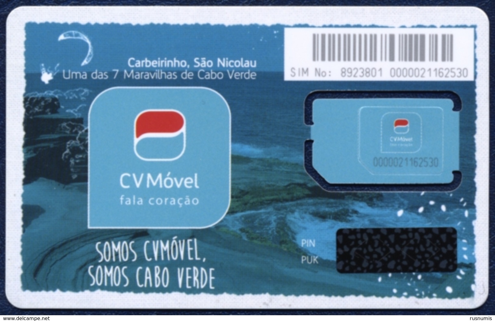 CAPE VERDE CABO VERDE GSM (SIM) CARD CVMovel MINT UNUSED - Cap Vert