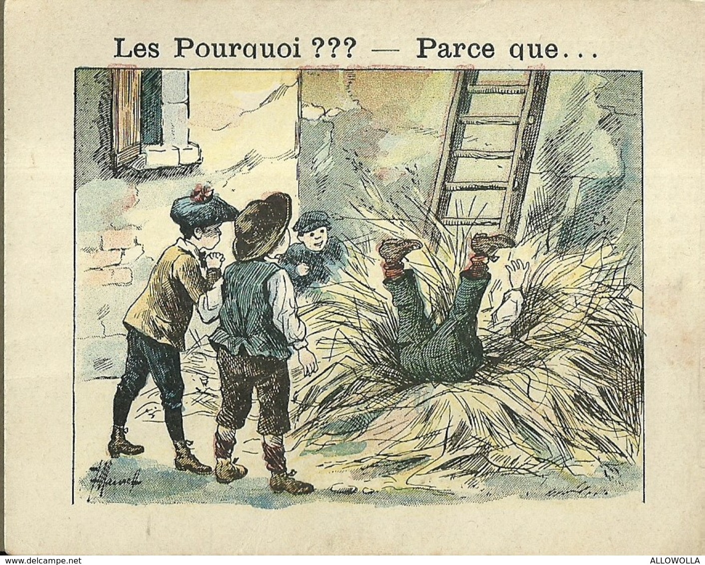 1399 " LES POURQUOI ??? ..... PARCE QUE ..... " FIGURINA DIDATTICA FRANCESE  ORIGINALE - 0-6 Anni