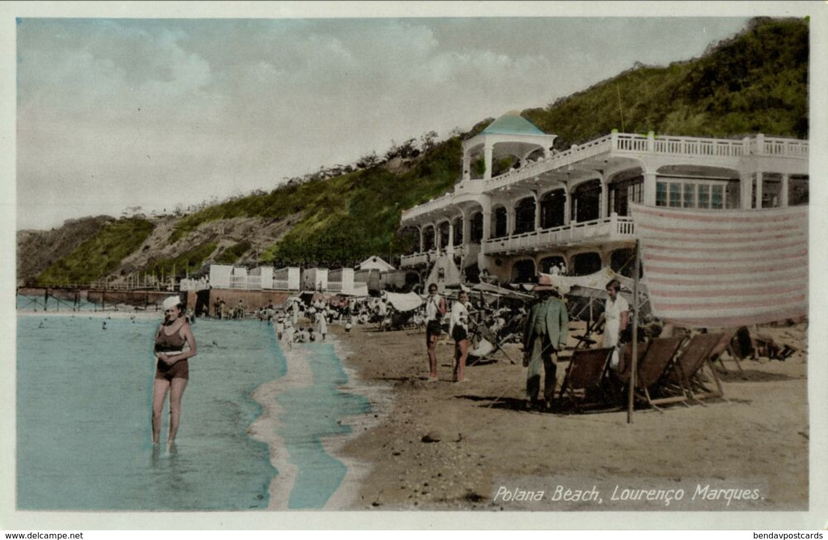 Mozambique, LOURENÇO MARQUES, Polona Beach, Bathing Suit (1930s) Postcard - Mozambique