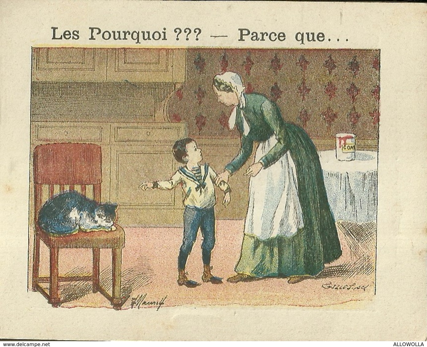 1404 " LES POURQUOI ??? ..... PARCE QUE ..... " FIGURINA DIDATTICA FRANCESE  ORIGINALE - 0-6 Anni