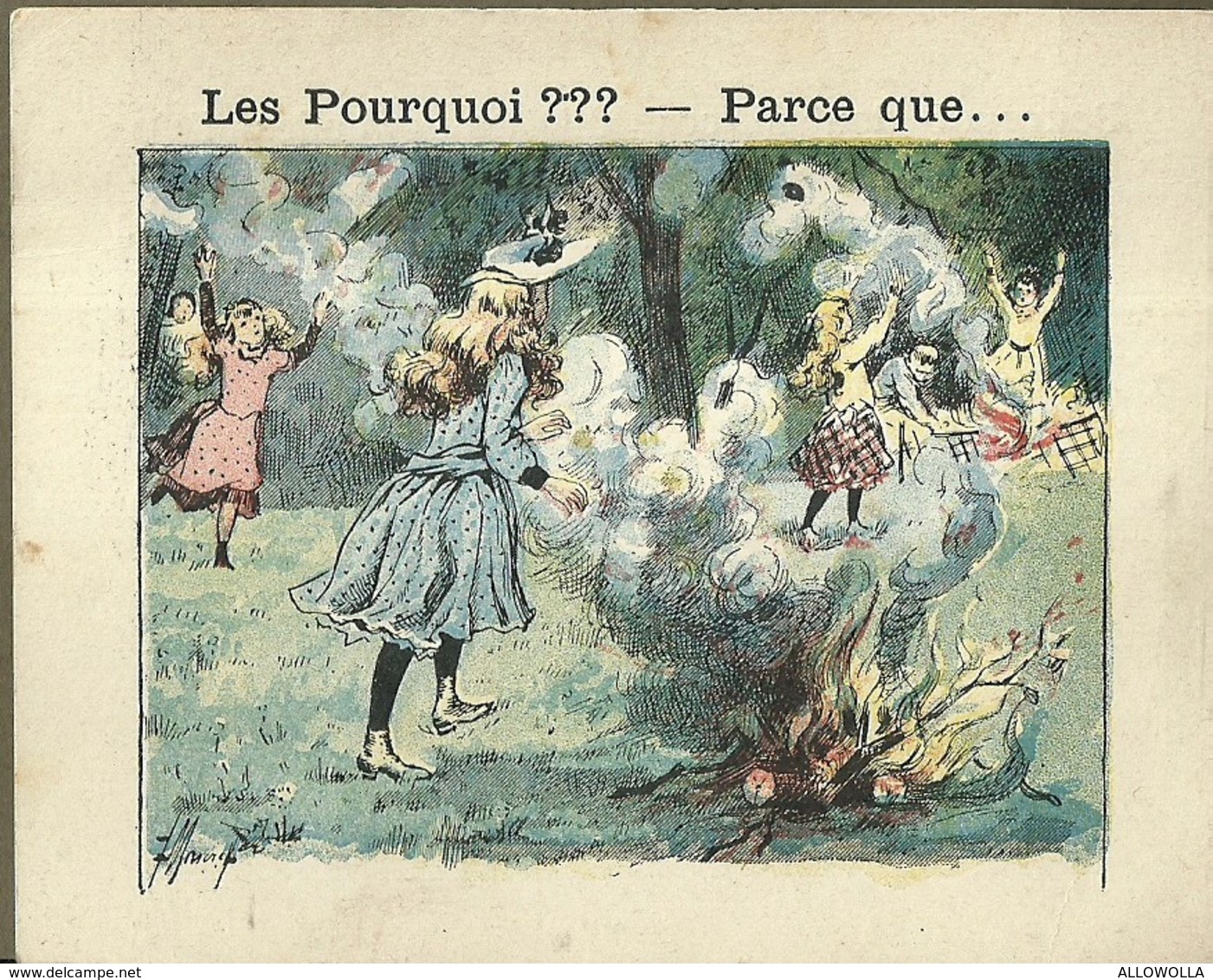 1410 " LES POURQUOI ??? ..... PARCE QUE ..... " FIGURINA DIDATTICA FRANCESE  ORIGINALE - 0-6 Anni