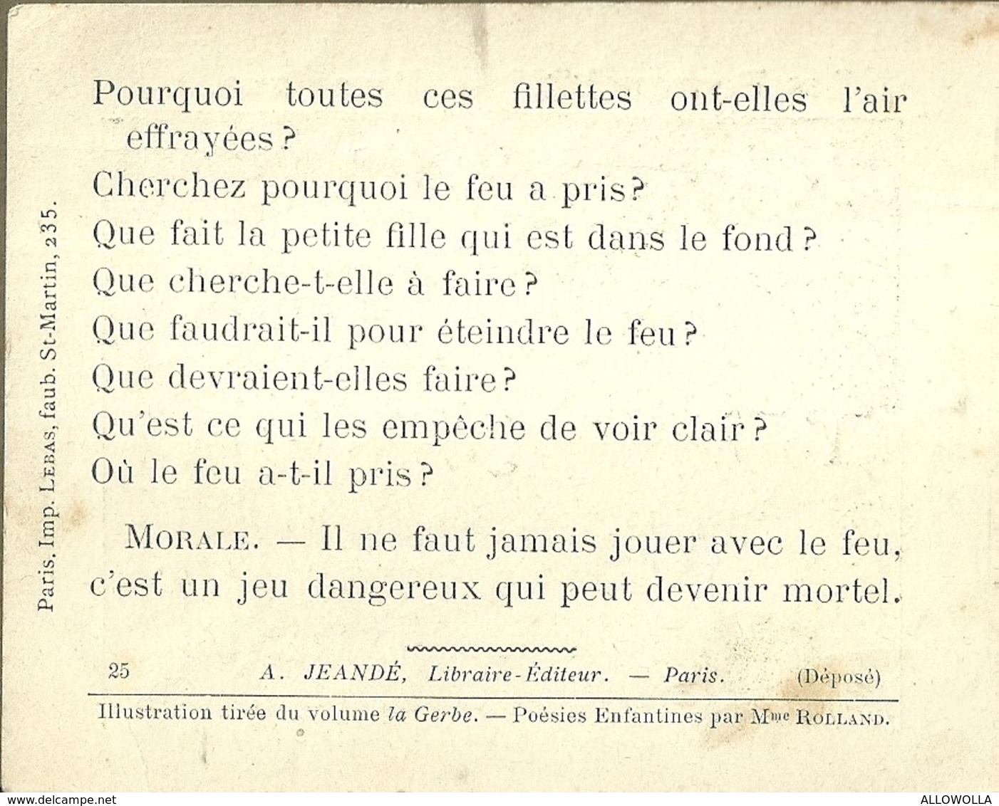 1410 " LES POURQUOI ??? ..... PARCE QUE ..... " FIGURINA DIDATTICA FRANCESE  ORIGINALE - 0-6 Years Old