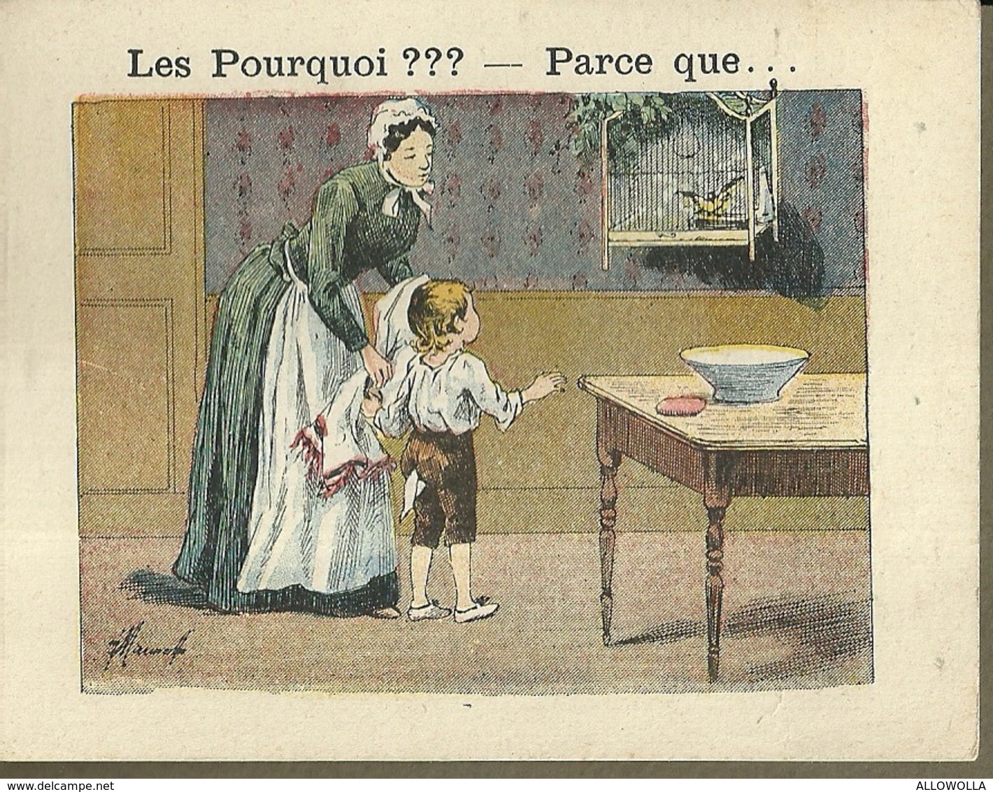 1412 " LES POURQUOI ??? ..... PARCE QUE ..... " FIGURINA DIDATTICA FRANCESE  ORIGINALE - 0-6 Años