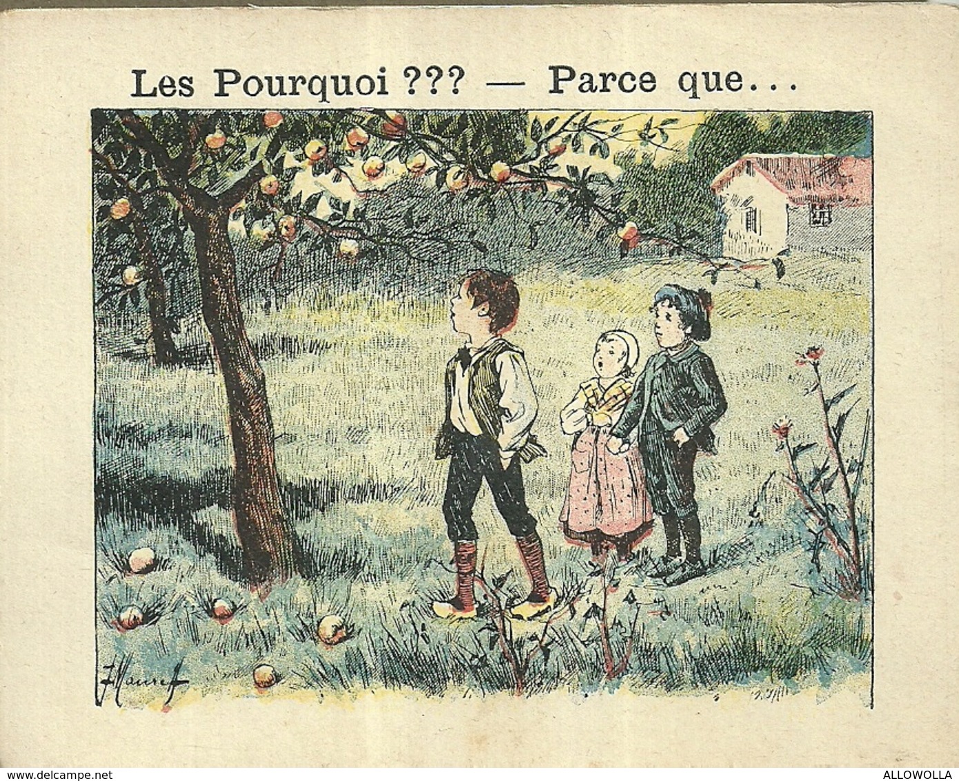 1414 " LES POURQUOI ??? ..... PARCE QUE ..... " FIGURINA DIDATTICA FRANCESE  ORIGINALE - 0-6 Anni