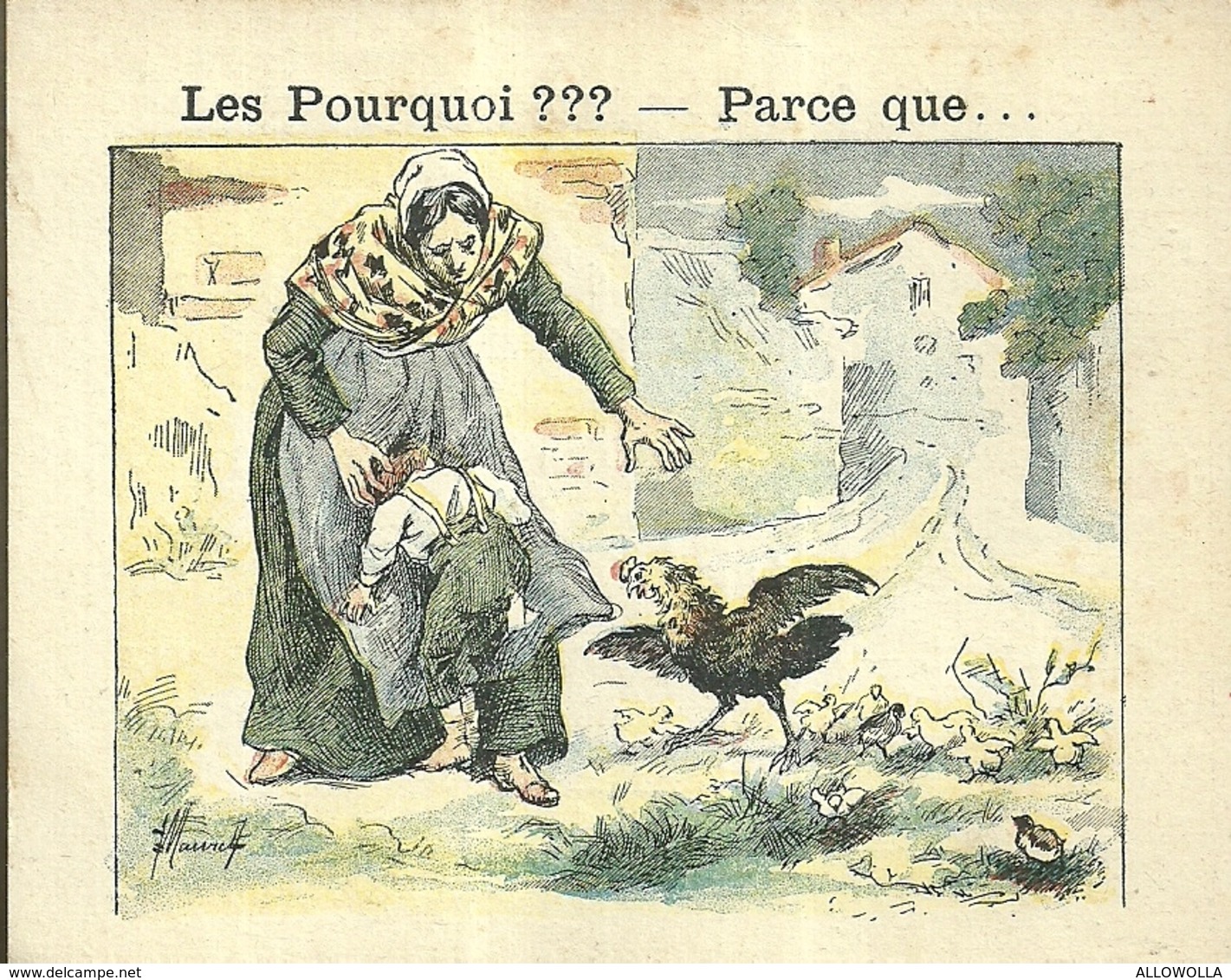 1418 " LES POURQUOI ??? ..... PARCE QUE ..... " FIGURINA DIDATTICA FRANCESE  ORIGINALE - 0-6 Anni