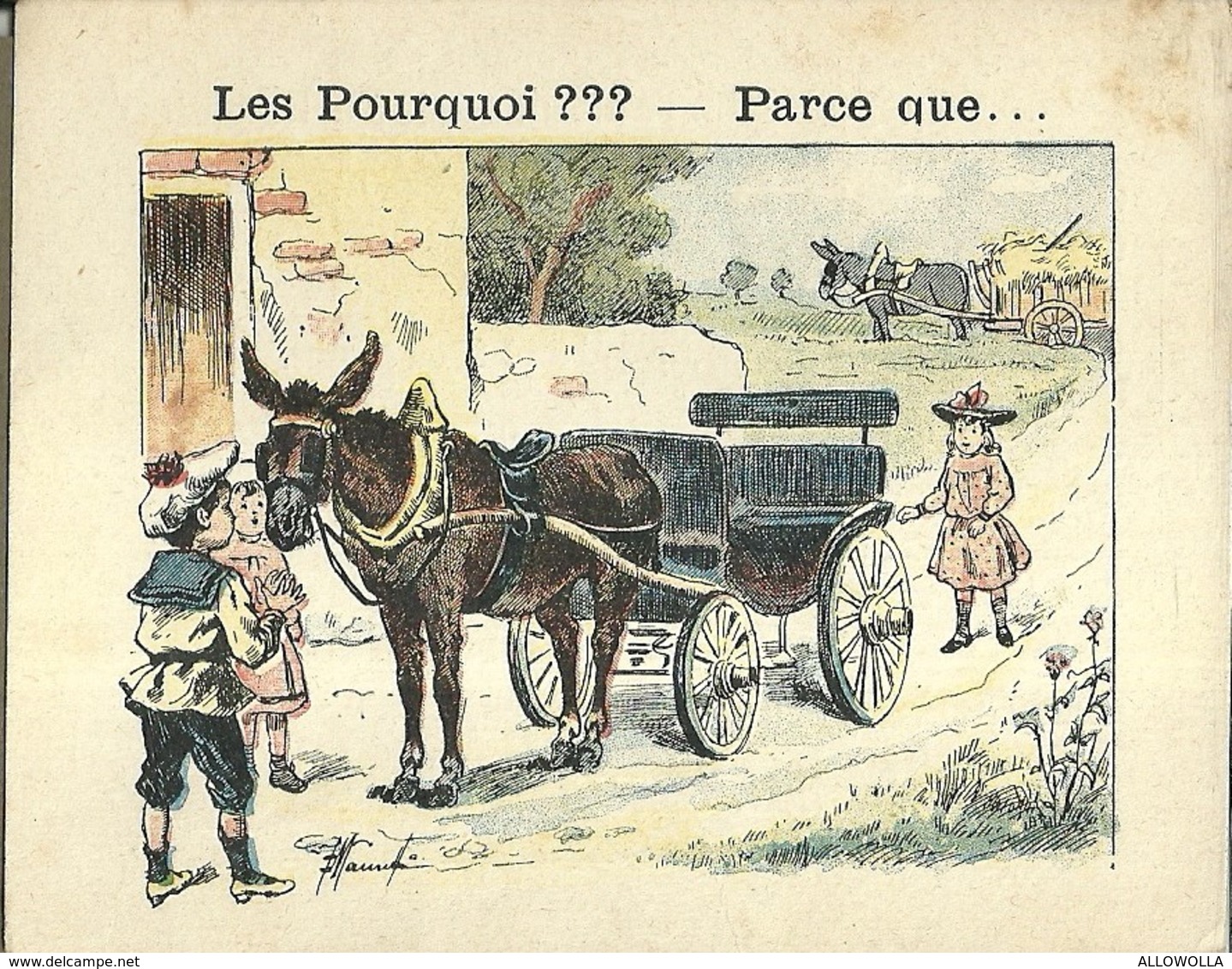 1419 " LES POURQUOI ??? ..... PARCE QUE ..... " FIGURINA DIDATTICA FRANCESE  ORIGINALE - 0-6 Anni