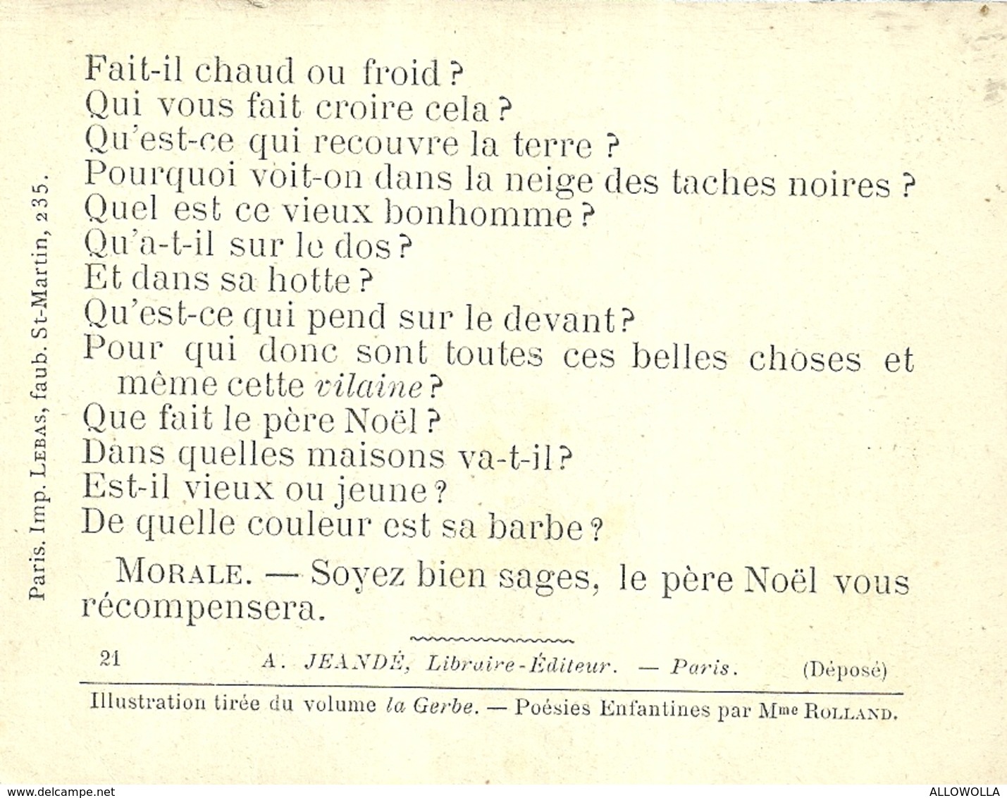 1420 " LES POURQUOI ??? ..... PARCE QUE ..... " FIGURINA DIDATTICA FRANCESE  ORIGINALE - 0-6 Anni