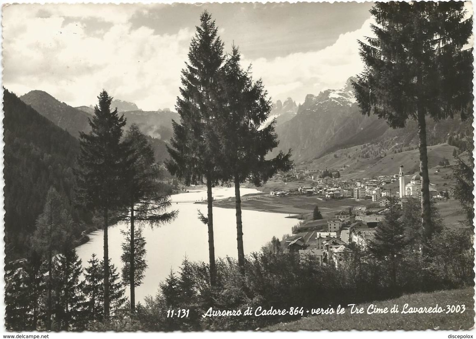 W14 Auronzo Di Cadore (Belluno) - Panorama Verso Le Tre Cime Di Lavaredo / Viaggiata 1957 - Altri & Non Classificati