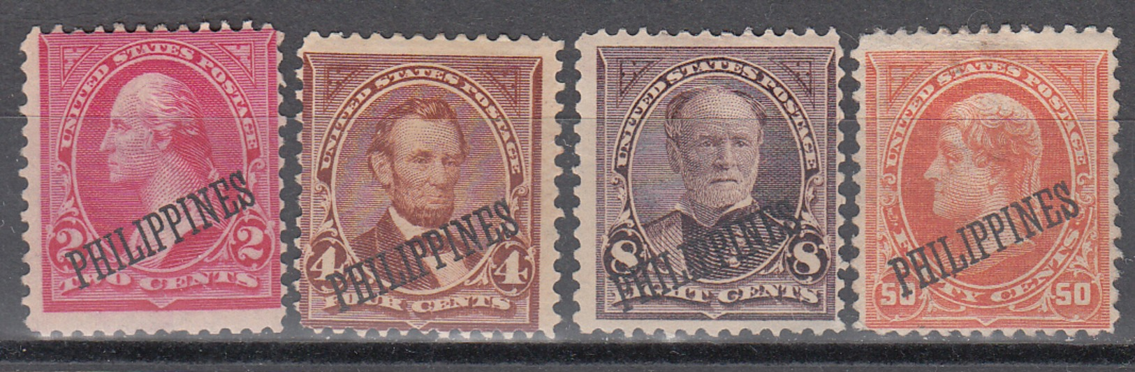 Administración Americana, 1899-1901 YVERT Nº 177, 179, 182, 185,  /*/ - Filipinas