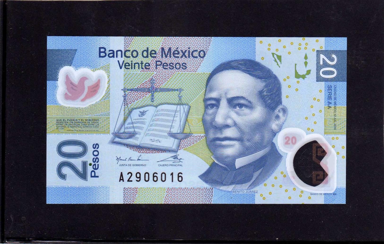 MEXICO. Bankanote 20 Pesos UNC 2016 Polymer - Mexique