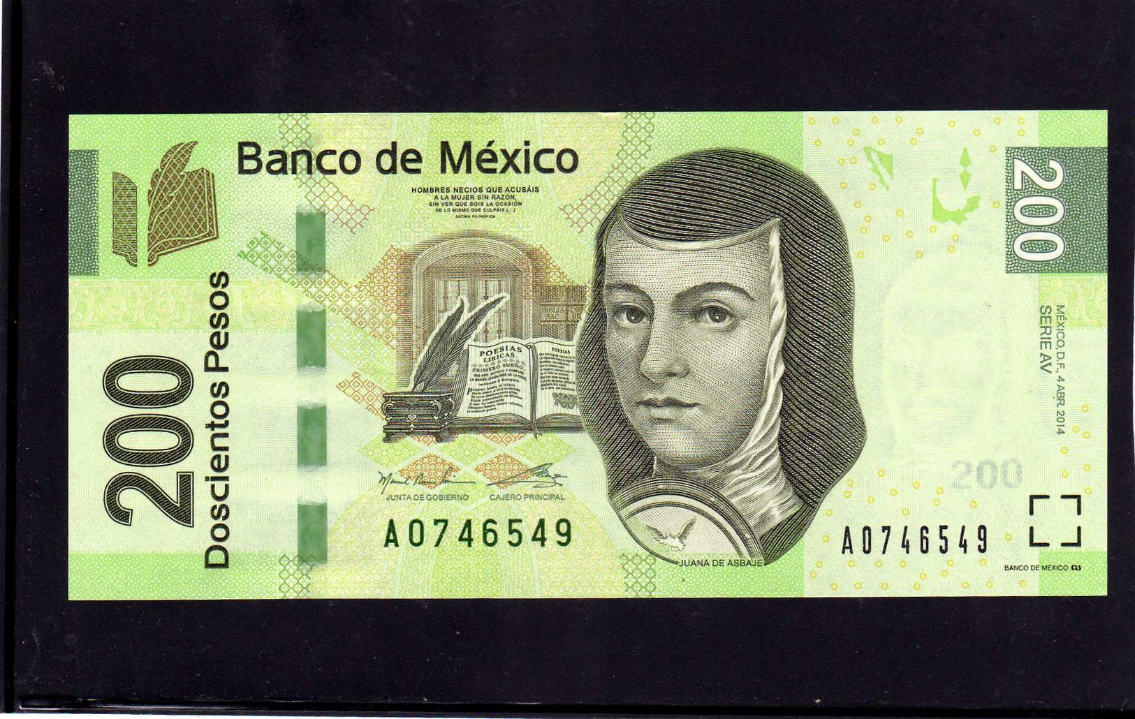 MEXICO. Bankanote 200 Pesos UNC 2014 - Mexique