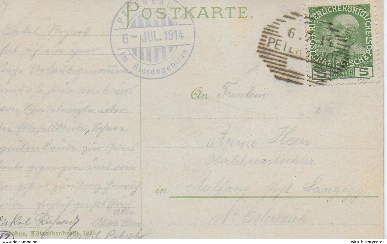 AK 0049  Riesengebirge ( Mädelsteine )- K.K. Österreich Um 1914 - Tschechische Republik