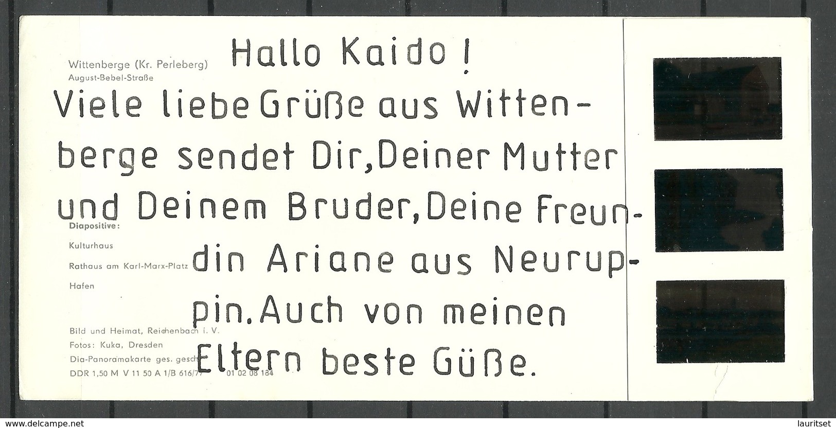 Deutschland DDR Ansichtskarte WITTENBERGE (Kr. Perleberg ) August-Bebel-Strasse - Wittenberge