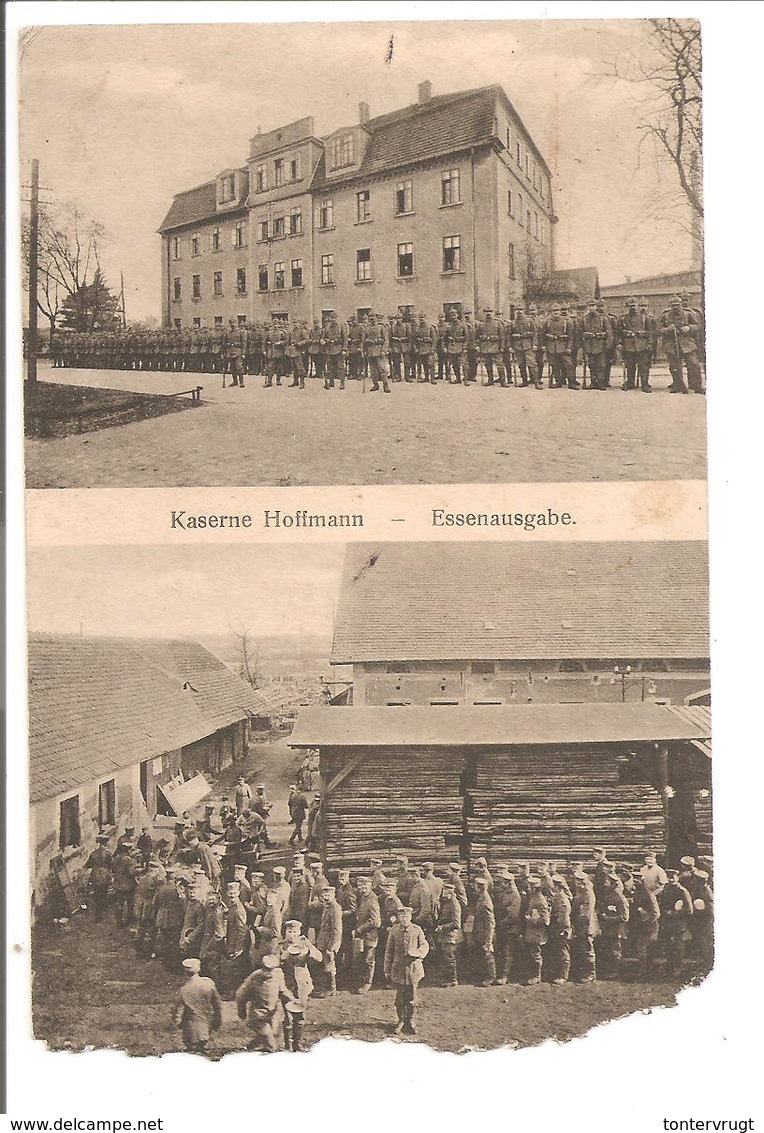 WO1 Feldpost. Zensur. Bunzlau. AK Kaserne Hoffmann - 1. Weltkrieg