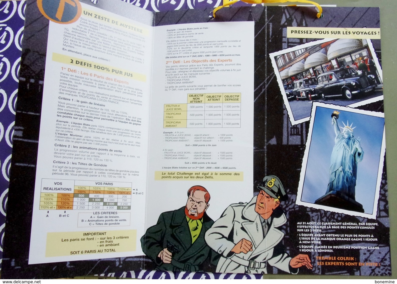 Blake Mortimer La Marque Jaune (PUB 1996) TROPICANA LA MARQUE ORANGE - Blake Et Mortimer