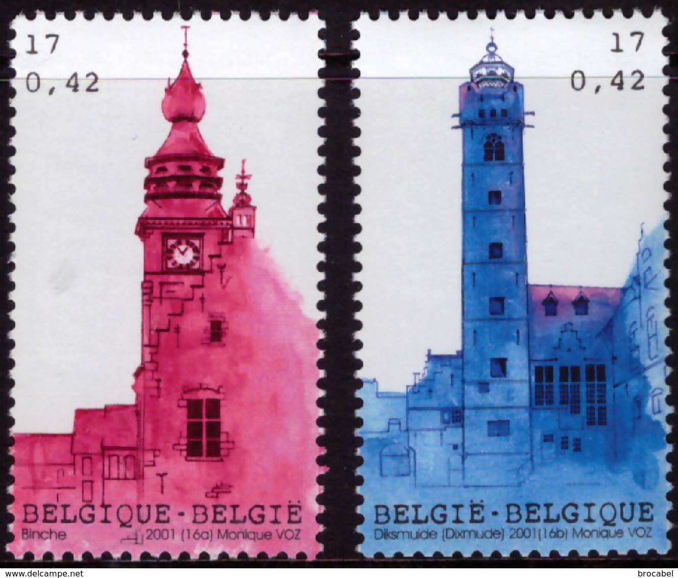 Belgium 3015/16** Toutisme MNH - Neufs