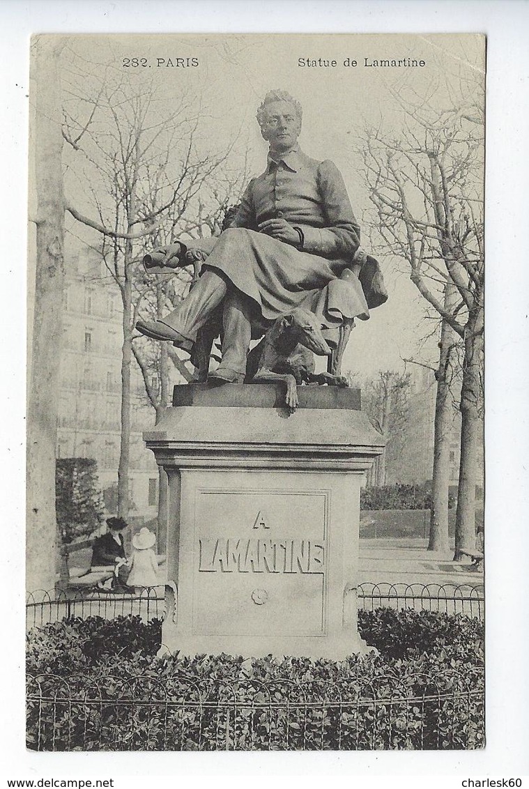 CPA 75 Paris Statue De Lamartine 282 - Statues