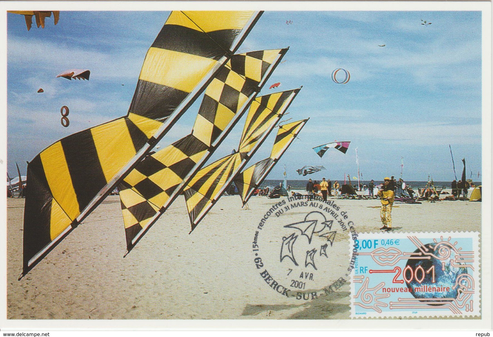 Berck Sur Mer Rencontre Internationale Cerfs-volants 2001 - Gedenkstempels