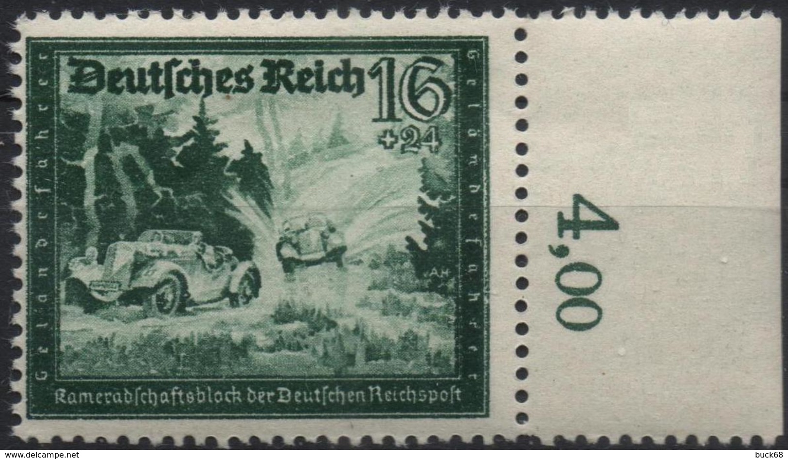 ALLEMAGNE DEUTSCHES III REICH 808 ** MNH Fédération Des Postiers Allemands Facteur Factrice - Unused Stamps