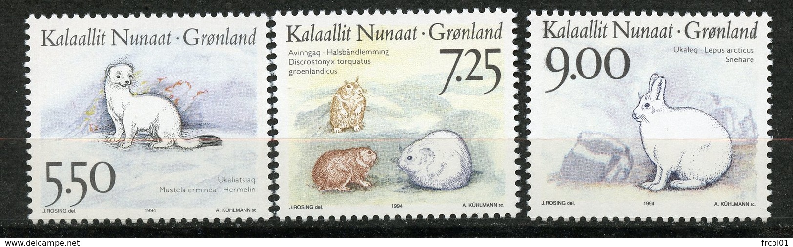 Groenland, Yvert 237/239, Scott 270/272, MNH - Neufs