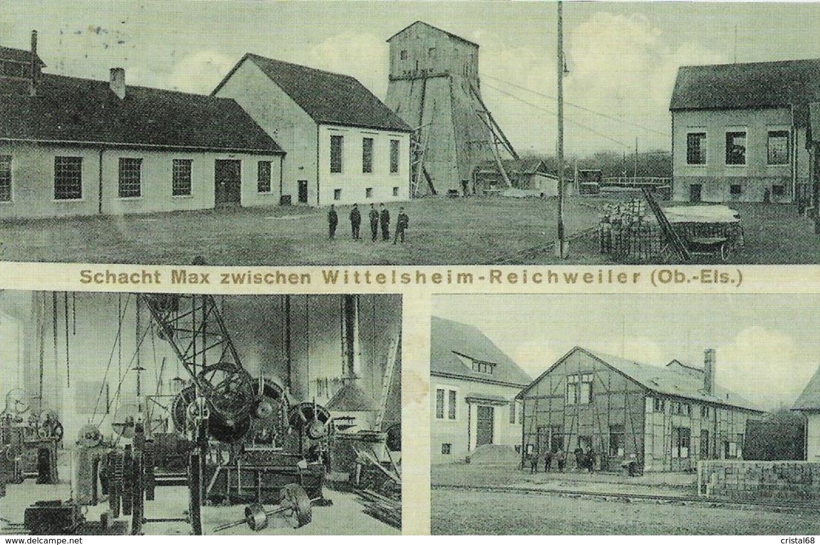 Wittelsheim & Richwiller (68, Alsace) - Carte Postale - Les Mines. (2 SCANS). - Autres & Non Classés