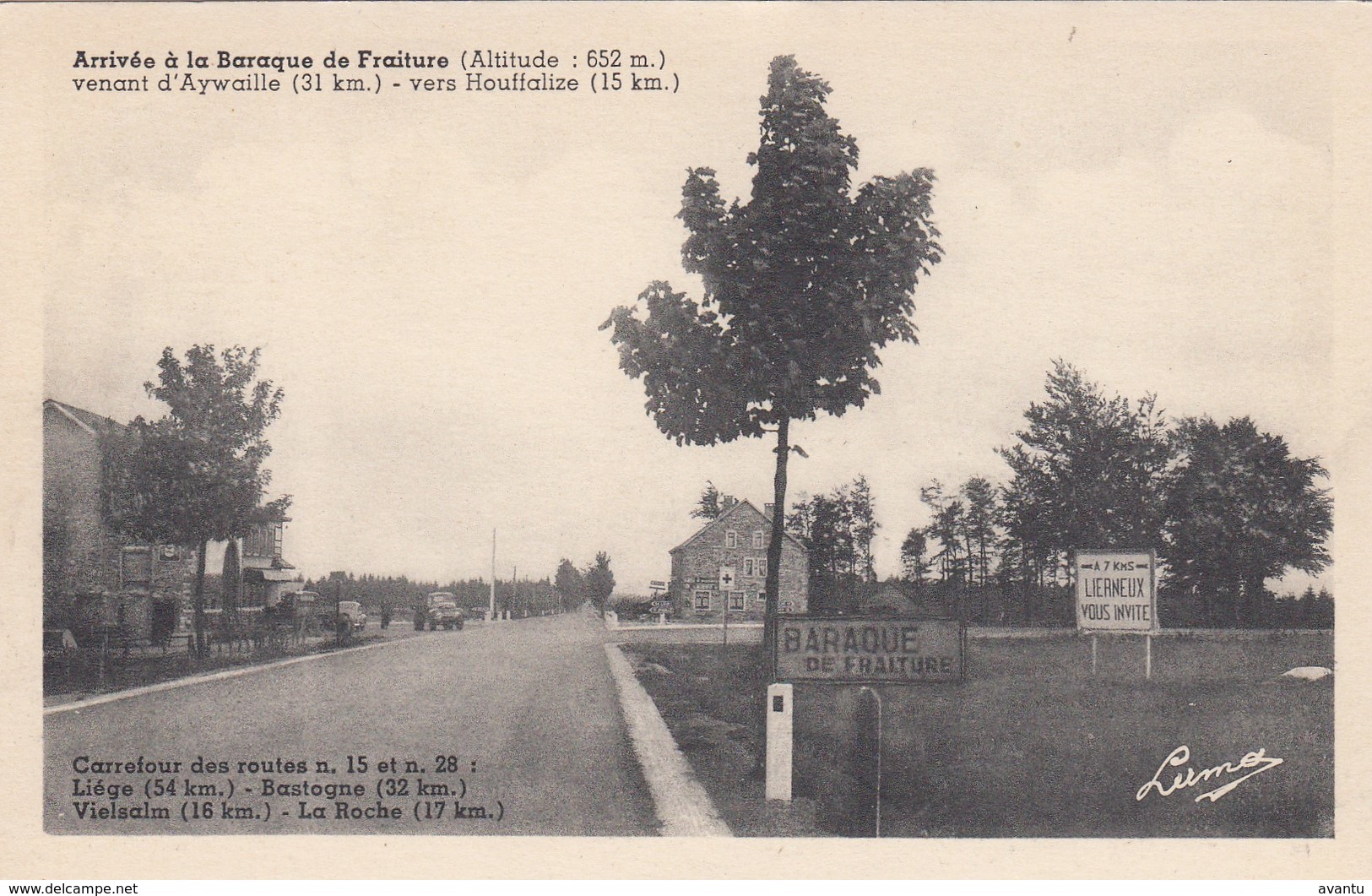 BARAQUE FRAITURE  / CARREFOUR DES ROUTES A  LA BARAQUE DE FRAITURE VENANT D AYWAILLE - Aywaille