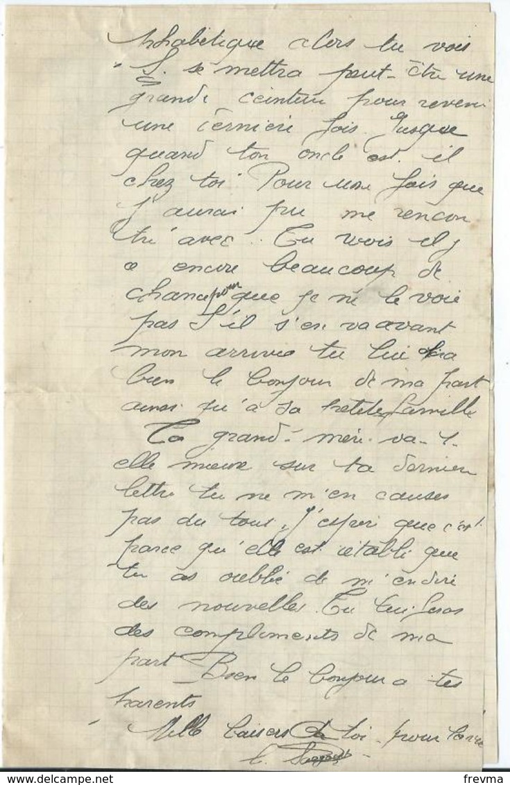 Lettre D'un Soldat 1913 - Documents