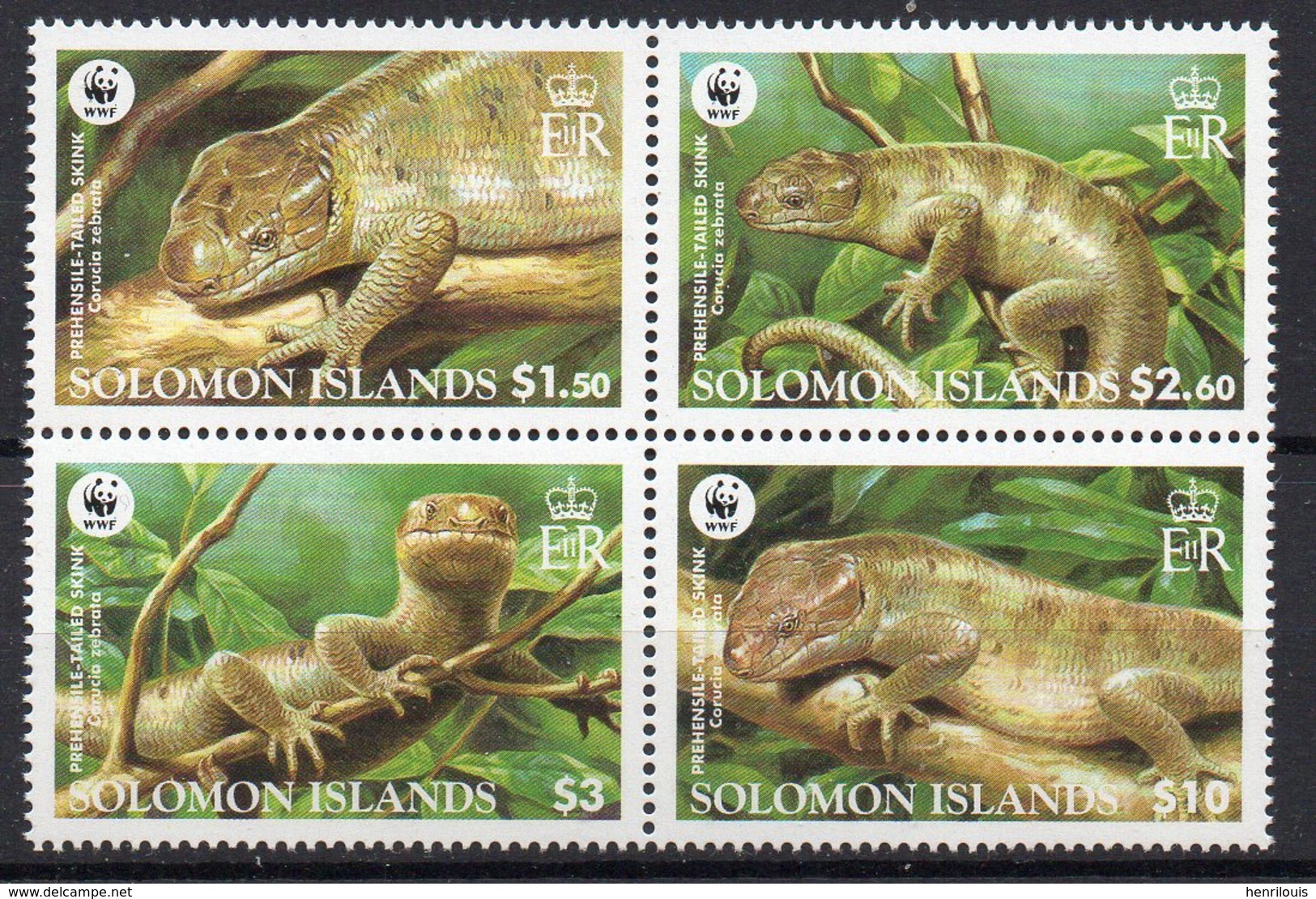 Iles SALOMON  Timbres Neufs ** De 2005  (ref  5697A )  Animaux - Reptiles - WWF - Solomon Islands (1978-...)