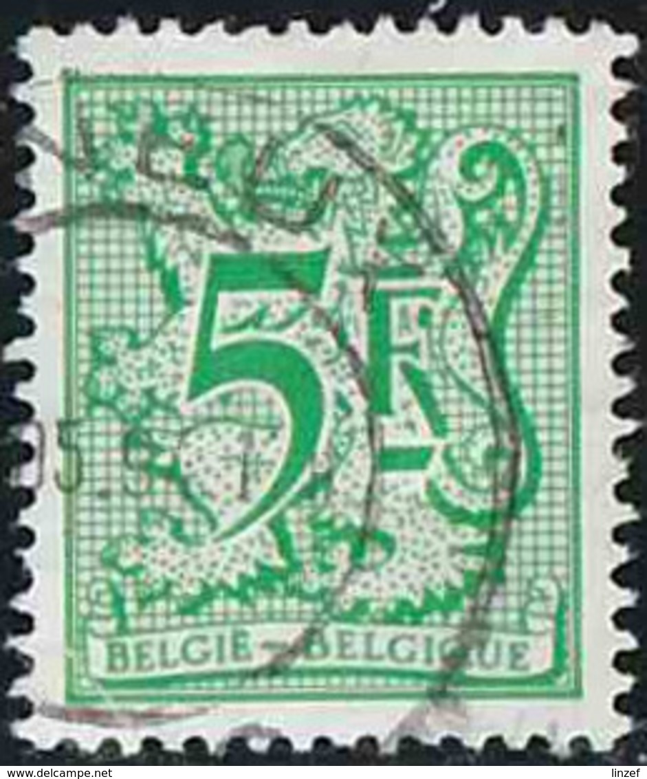 Belgique 1979 Yv. N°1947 - 5F Vert Clair - Oblitéré - 1977-1985 Chiffre Sur Lion