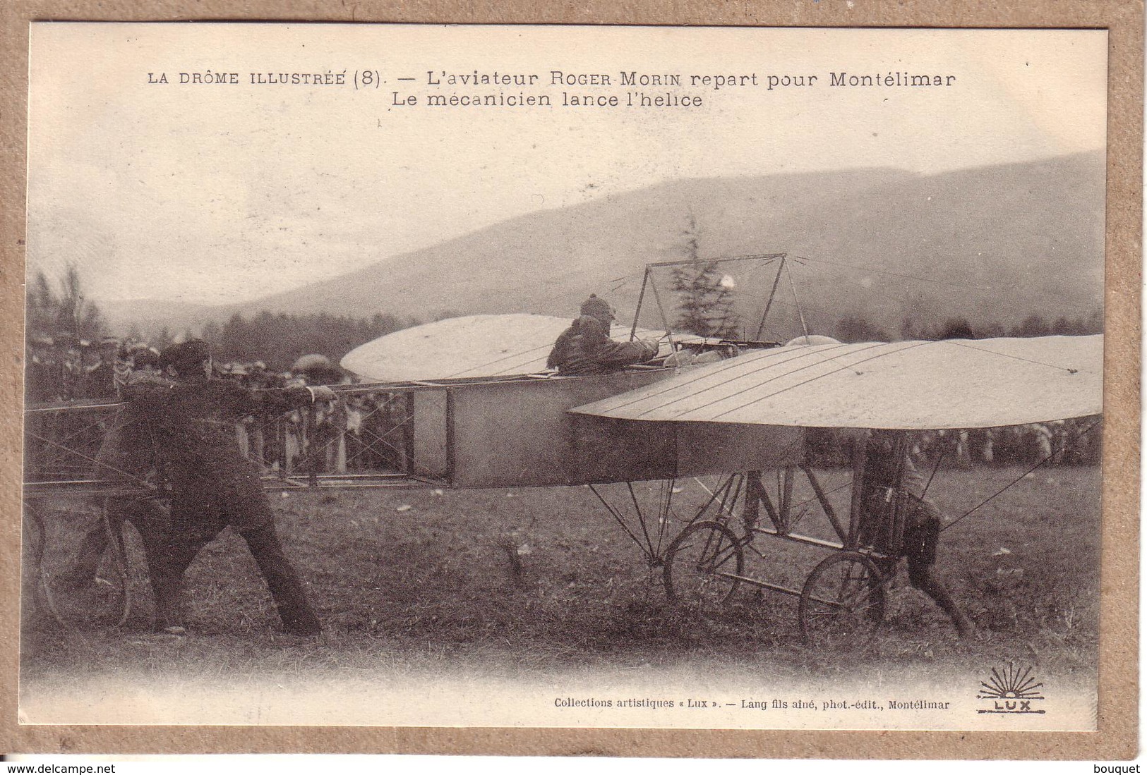 DRÔME -  AVIATION - VOL MONTELIMAR DIEULEFIT 9 MAI 1912 AVIATEUR ROGER MORIN , BLERIOT - SERIE DE 12 CARTES POSTALES