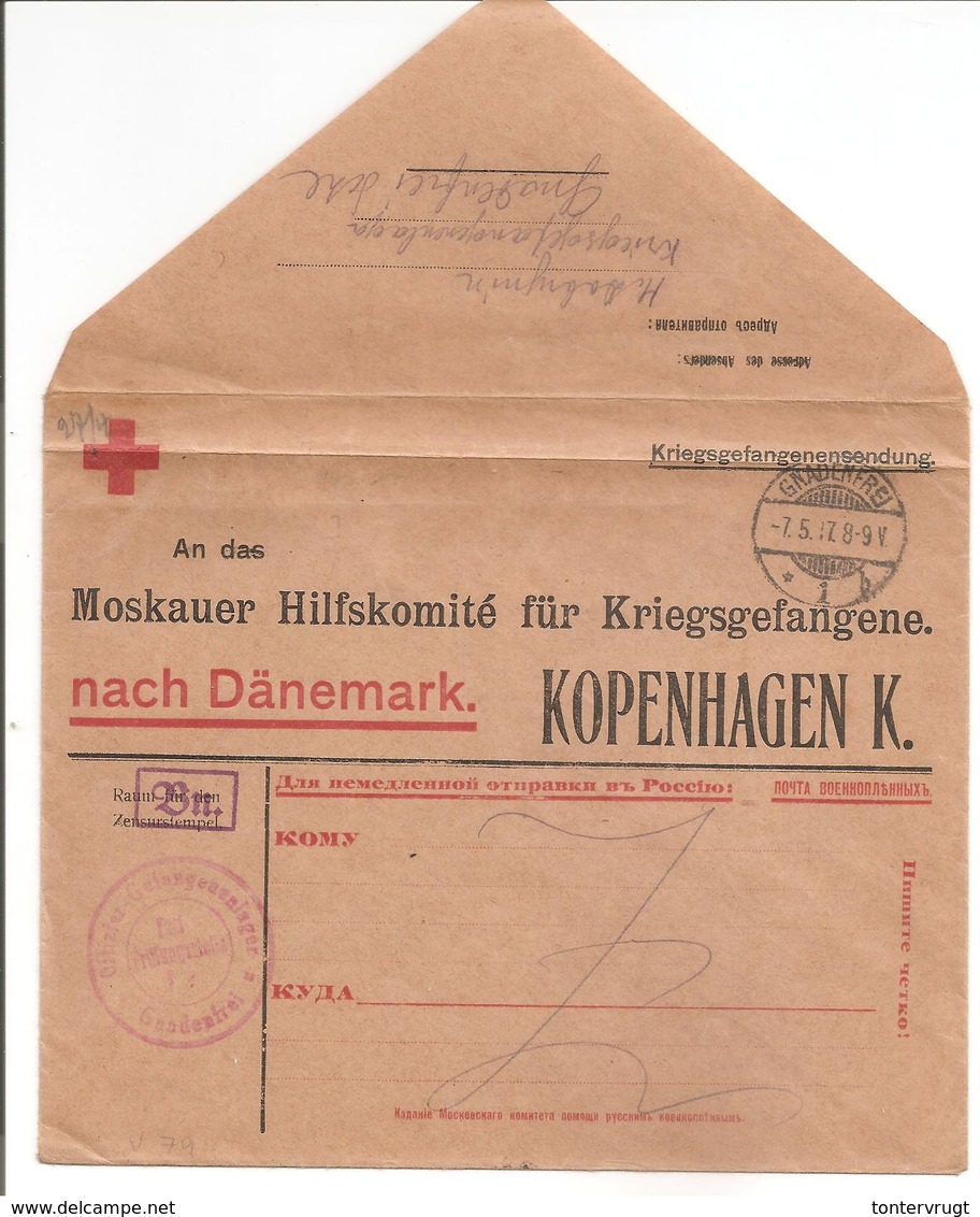 WO1 Kriegsgefangene.POW. Gnadenfrei>Danmark - 1. Weltkrieg