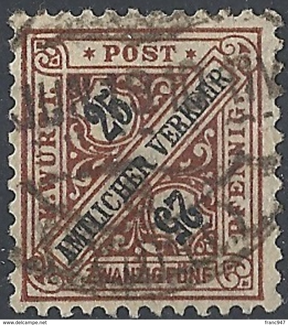 Württemberg, 1919 OFFICIAL 25pf Brn & Blk, Wmk Crosses And Circles. # Michel 251 - Scott O129 - Yvert S66 USED - Sonstige & Ohne Zuordnung