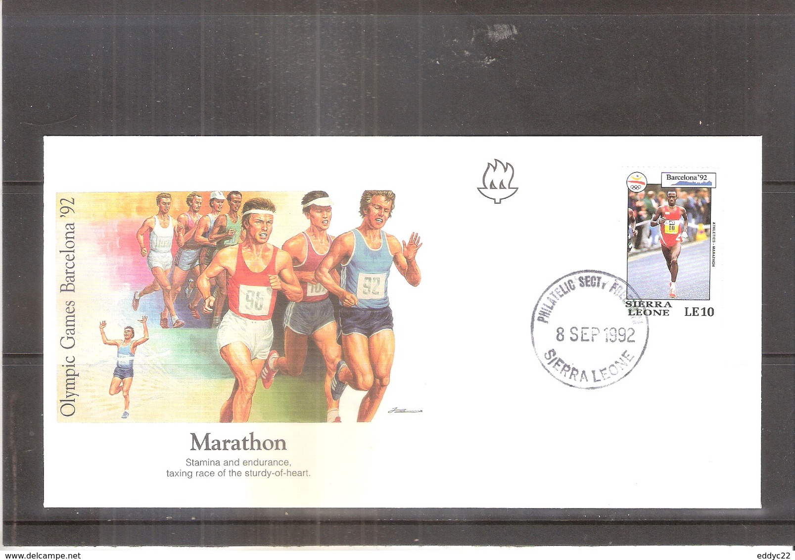 Marathon - FDC Olympic Games Barcelona 92 - Athlétisme