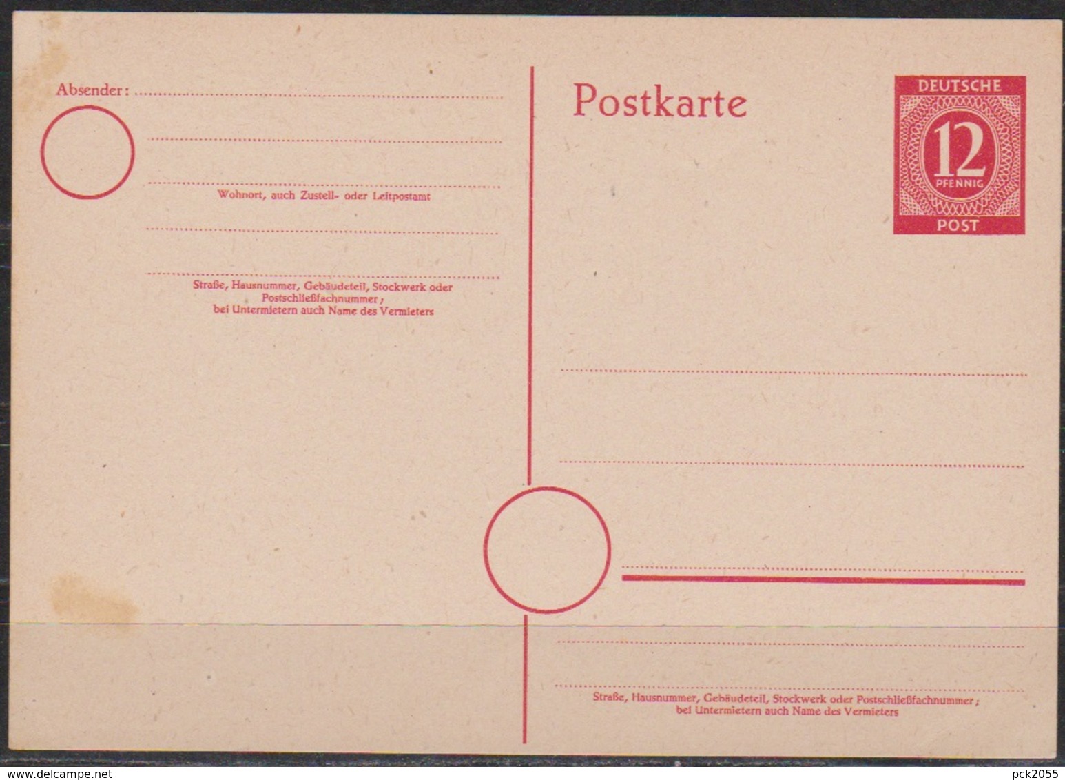 Alliierte Besetzung - Gemeinschaftsausg.1946 MiNr P 953 * Ungebraucht Kontrollratsausgabe ( D 1949 ) - Ganzsachen