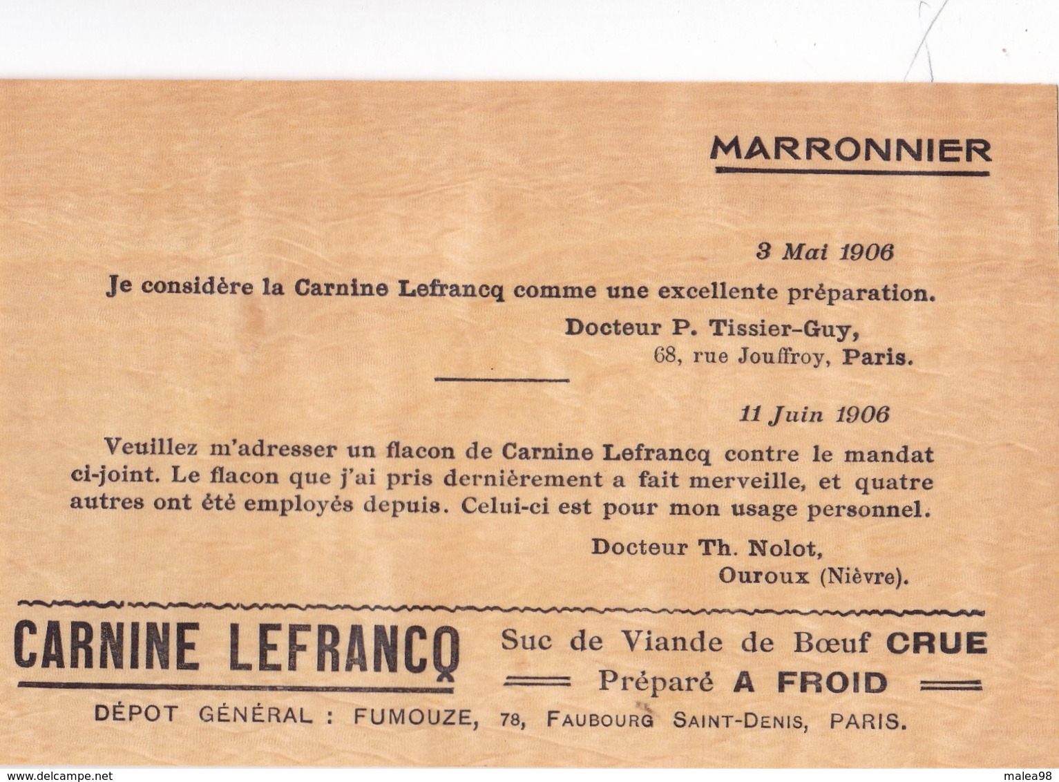 CARTES PUBLICITAIRES FAITES SUR  6  TRES FINES TRANCHES DE  BOIS DIFFERENTS  PAR LES " BOIS TRANCHES A ROMAINVILLE  _, - Autres & Non Classés