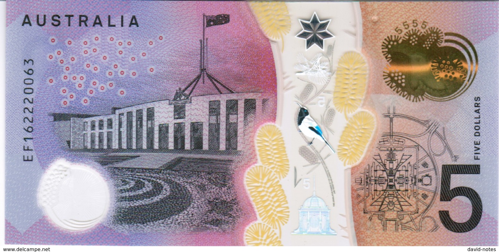 Australia - Pick 62 - 5 Dollars 2016 - Unc - 2005-... (Polymer)