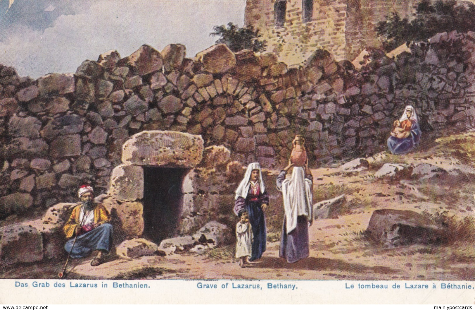 AQ84 Grave Of Lazarus, Bethany - Art Postcard - Israele