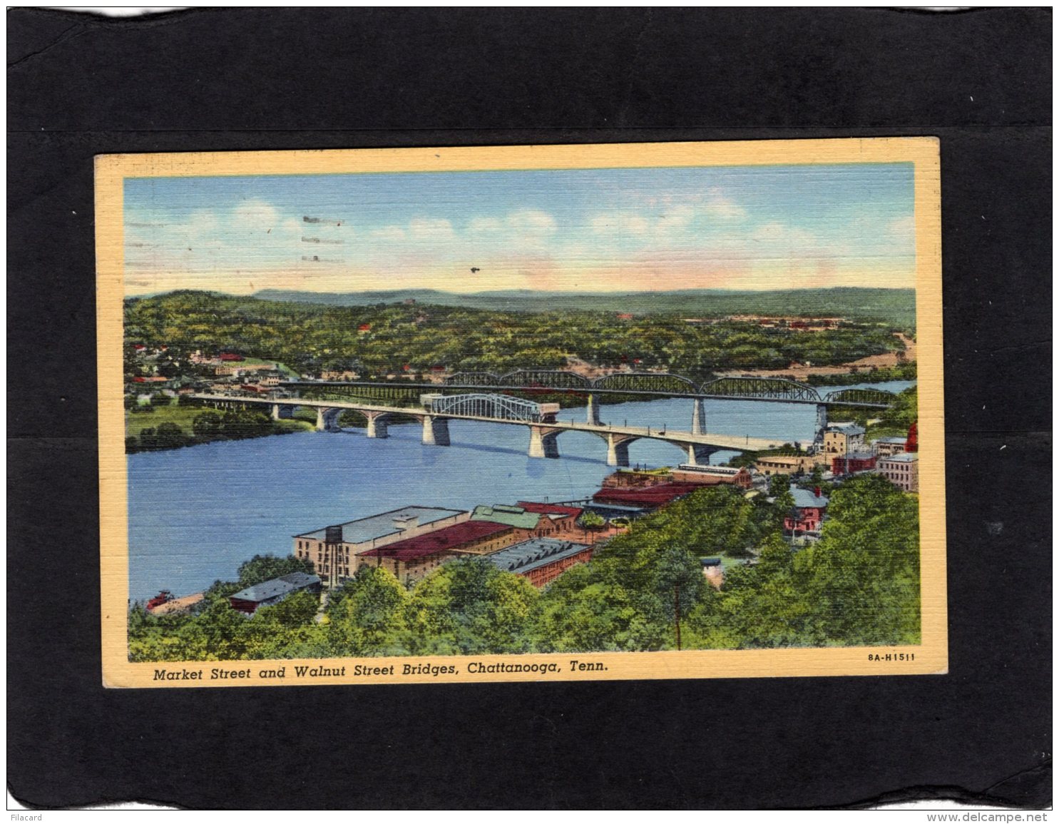 79954    Stati  Uniti,  Market  Street And  Walnut Street Bridges,  Chattanooga,  Tenn,.  VG - Chattanooga