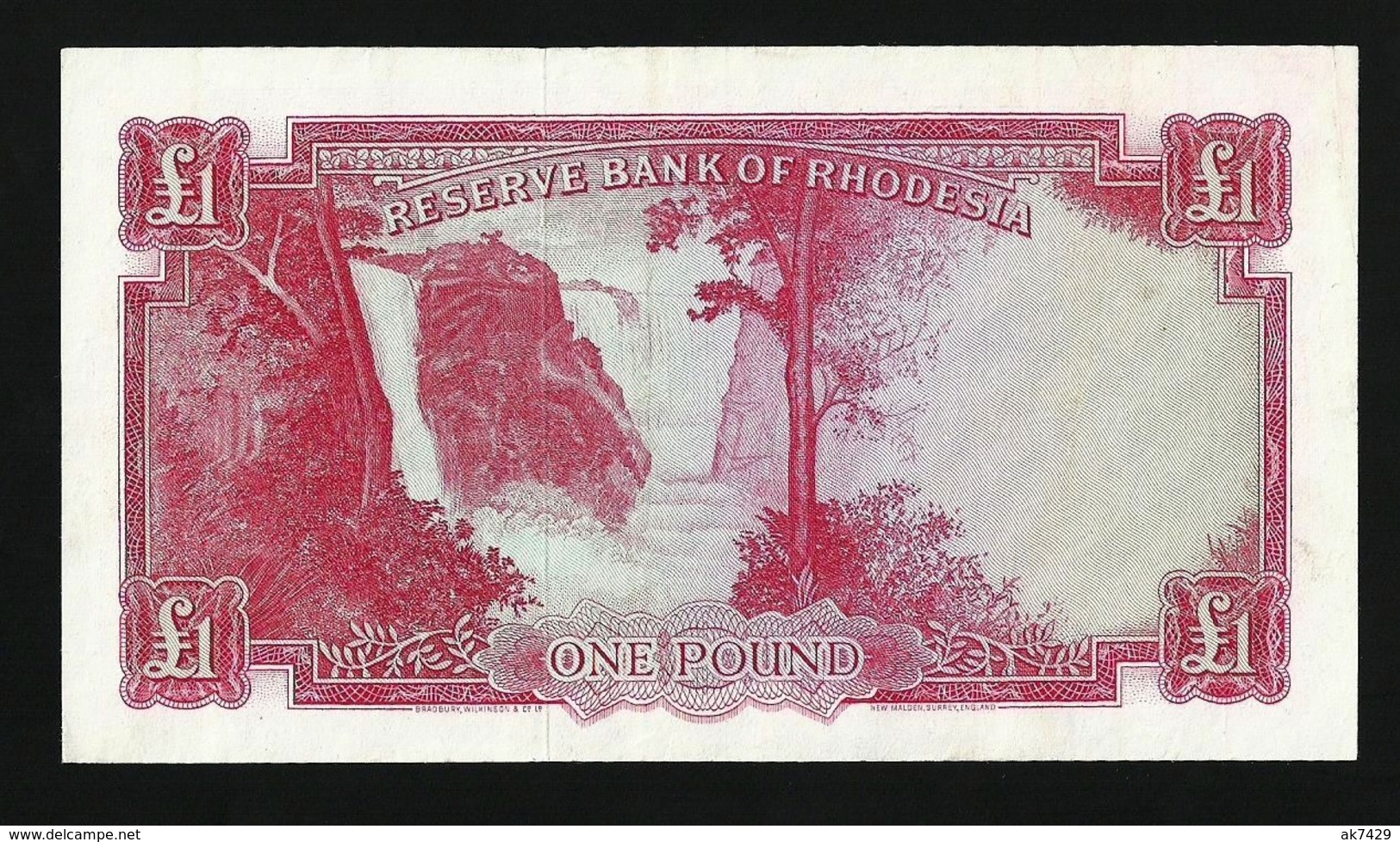 RHODESIA 1 POUND 1964 PICK# 25a XF+ AU - Rhodesia