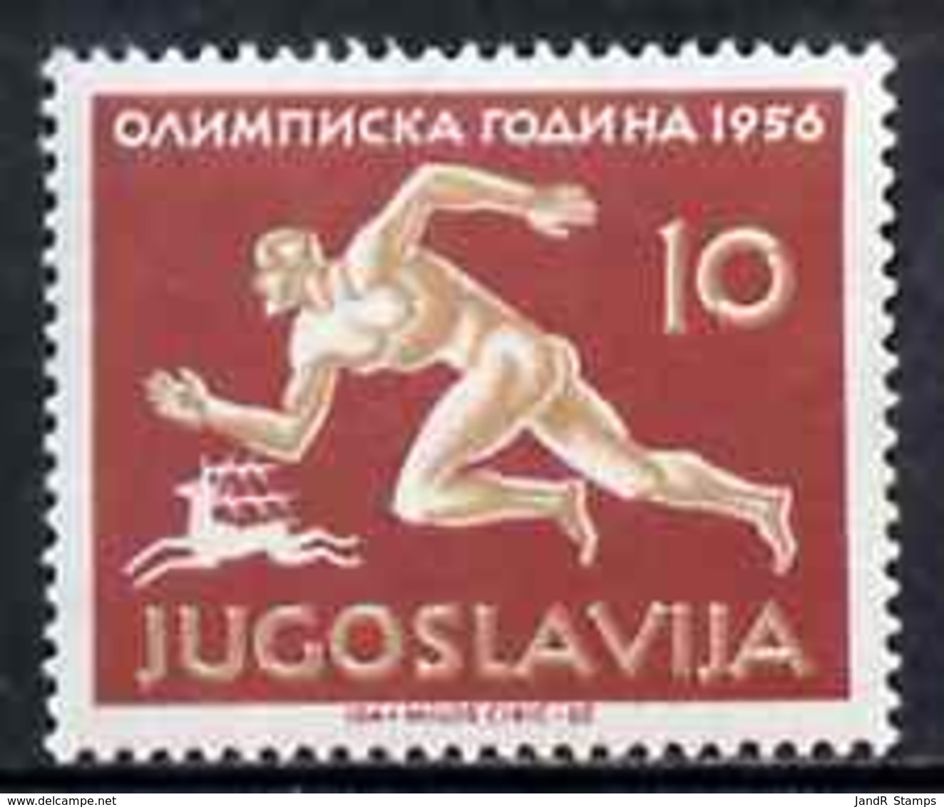 Yugoslavia 1956 Running 10d From Olympics Games Set Of 8 U/m, SG 835, Mi 804 - Nuevos