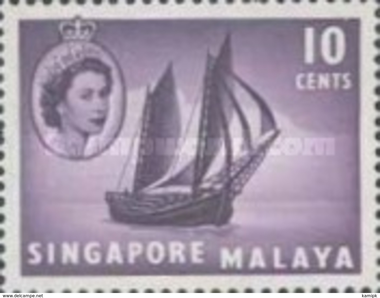 SINGAPORE MALAYA  USED STAMPS  Queen Elizabeth II, Ships And Other Image-1955 - Singapore (1959-...)