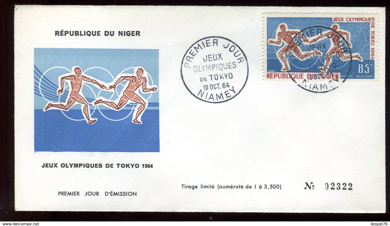 Niger - Enveloppe FDC 1964 - Jeux Olympiques De Tokyo - O 286 - Niger (1960-...)
