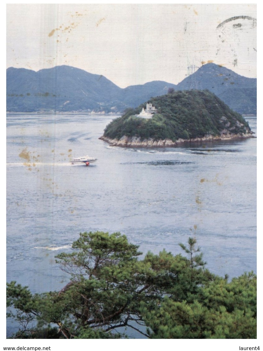 (34) Japan To Australia Air Mail Postcard - 1982 - Seasdide Views With Ferry / Aéroglisseur / - Hovercraft