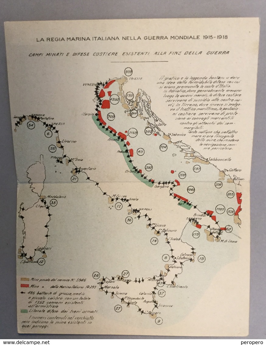 WARSHIP KRIEGSCHIFFE VIRIBUS UNITIS CAMPI MINATI E DIFESE COSTIERE  LA REGIA ITALIANA NELLA GUERRA MONDIALE 1915-1918. - Guerra