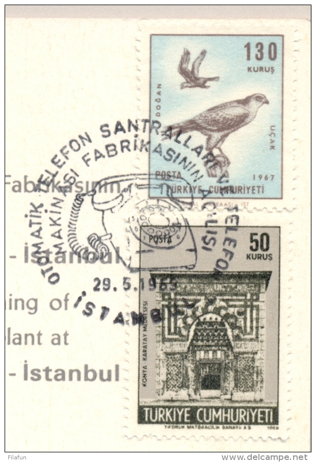 Turkiye / Turkije - 1969 - Cover And Card FDC Auguration Of Automatic Telephone Exchange - Brieven En Documenten