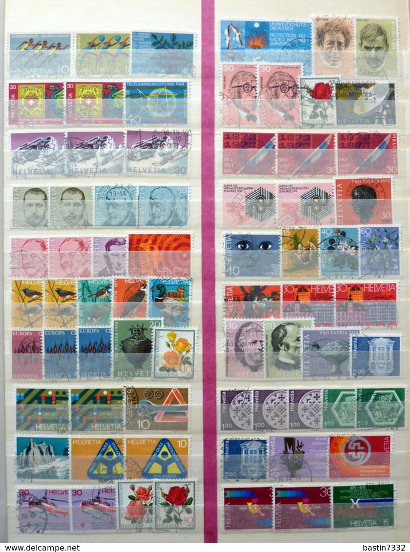 Switzerland/Suisse/Svizzera collection in Davo binder+stockbook+loose used/gebruikt/oblitere