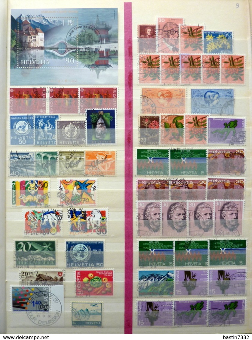 Switzerland/Suisse/Svizzera collection in Davo binder+stockbook+loose used/gebruikt/oblitere