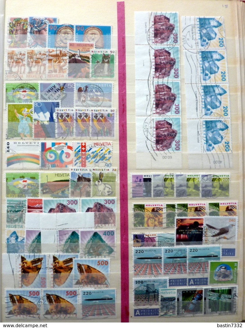 Switzerland/Suisse/Svizzera collection in Davo binder+stockbook+loose used/gebruikt/oblitere