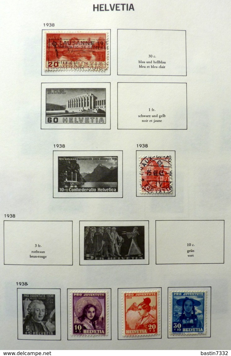 Switzerland/Suisse/Svizzera collection in Davo binder+stockbook+loose used/gebruikt/oblitere