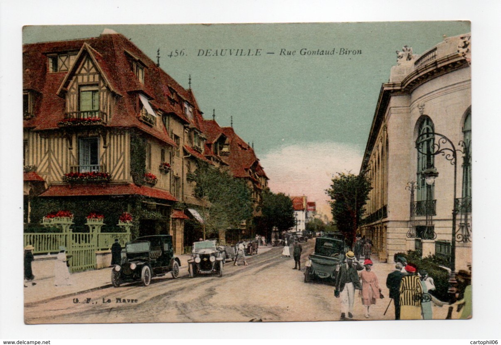 - CPA DEAUVILLE (14) - Rue Gontaud-Biron 1927 (belle Animation) - Edition G. F. 456 - - Deauville